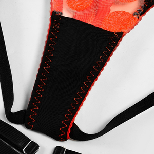 Lingerie com cinta liga e ligas de perna