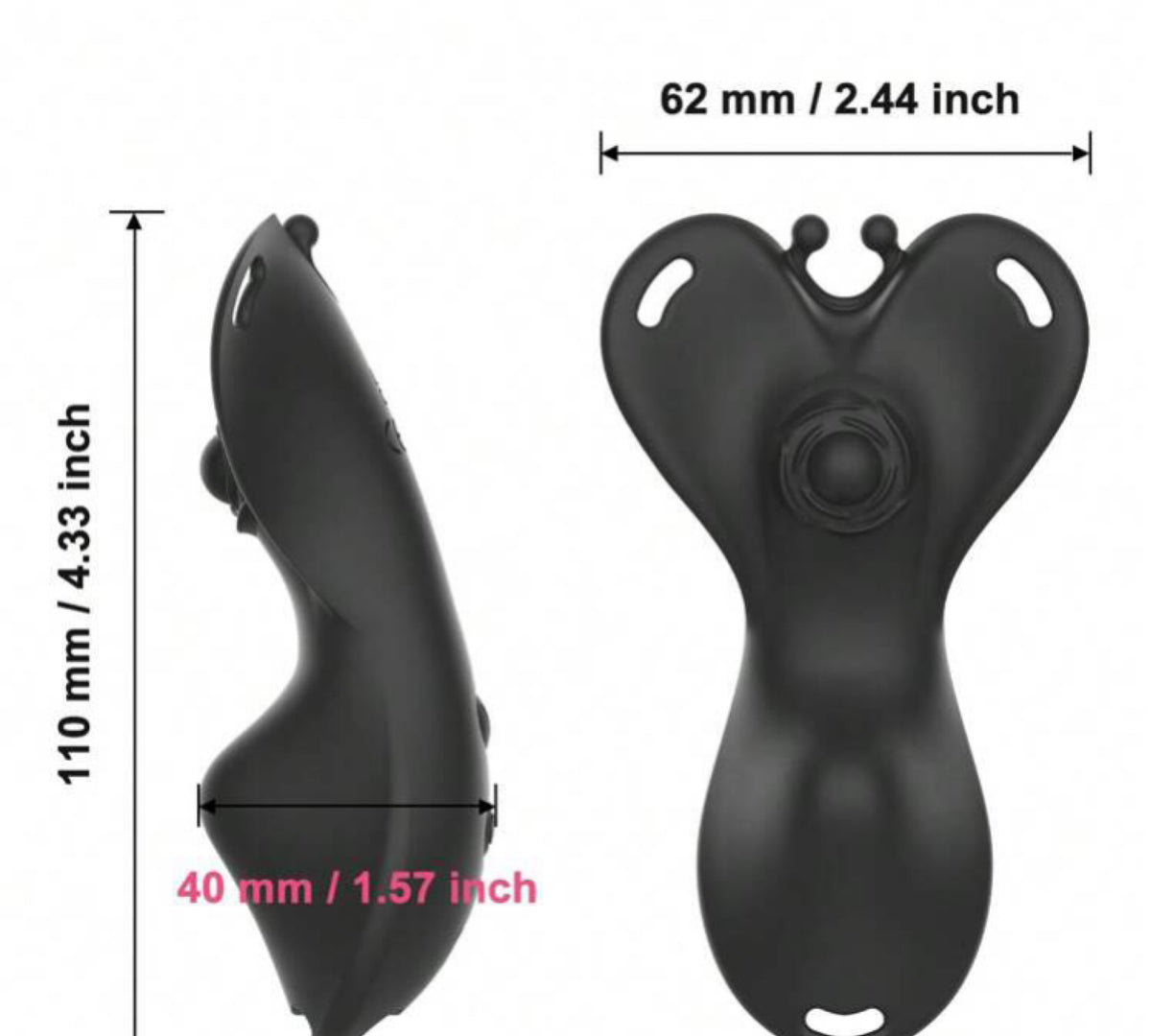 Vibrador de Borboleta Vestível com 9 Modos - Controle via App, Estimulação +Ultrassilencioso e Recarregável