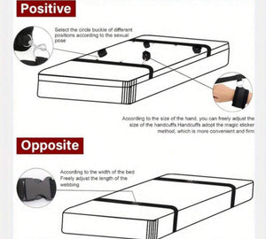 4 em 1 - Algemas Sob a Cama com Ajuste Universal e Travas Ergonômicas para Pulsos e Tornozelos - Sistema de Restrição