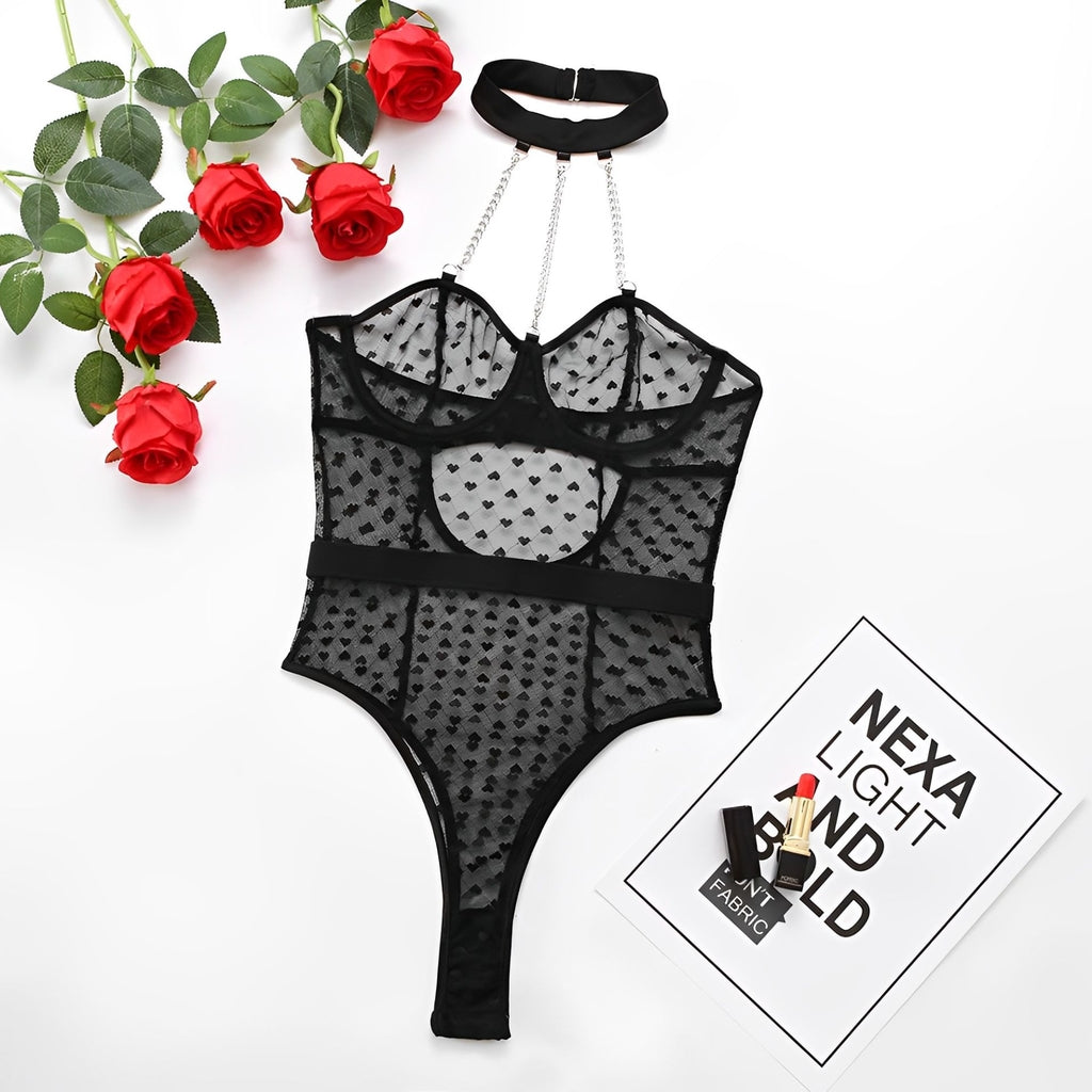 Body Sexy com detalhes em correntes 