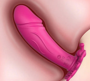 Vibrador Borboleta Vestível com Estimulador  - 10 Modos de Vibração