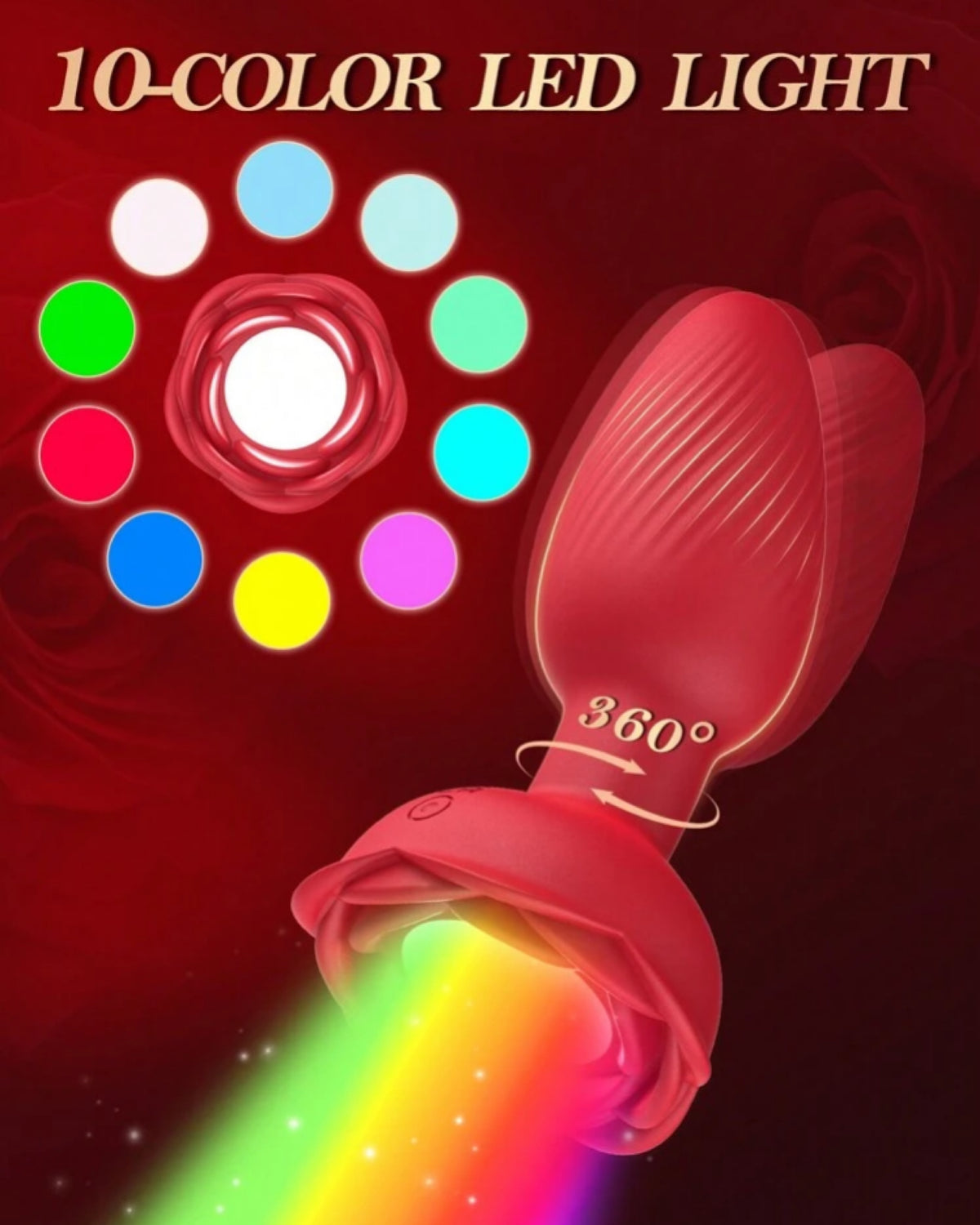 Plug Vibrador Rosa 360° com Controle Remoto - Estímulo Profundo, Rotação Envolvente e Elegância Incomparável