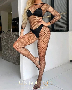 Meia arrastão Não acompanha lingerie
