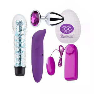 Combo com acessório texturizado transparente e outros quatro itens