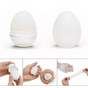 Acessório EGG branco com detalhes da textura interna