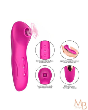 Acessório- Vibrador Estimulador Sugador recarregável 10 frequências