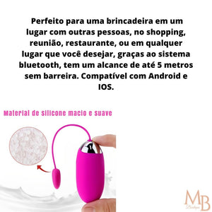 Vibrador Bluetooth Feminino com controle por celular à distância com 12 modos de vibração