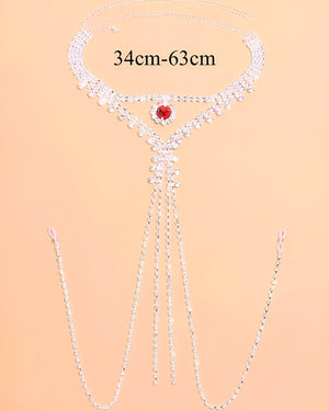 Body Chain - Corrente Corporal Sensual com Pedrarias Brilhantes