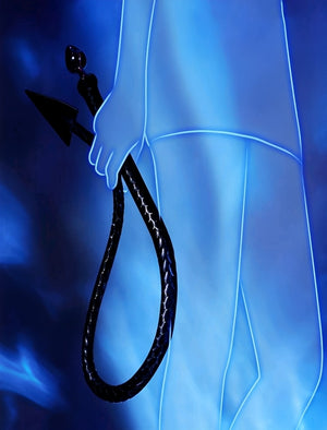 Chicote Erótico Preto com Plug Anal - Fetiche e BDSM para Casais