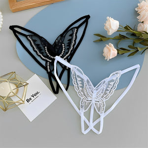 Calcinhas de borboleta em renda nas cores preta, branca e vermelha