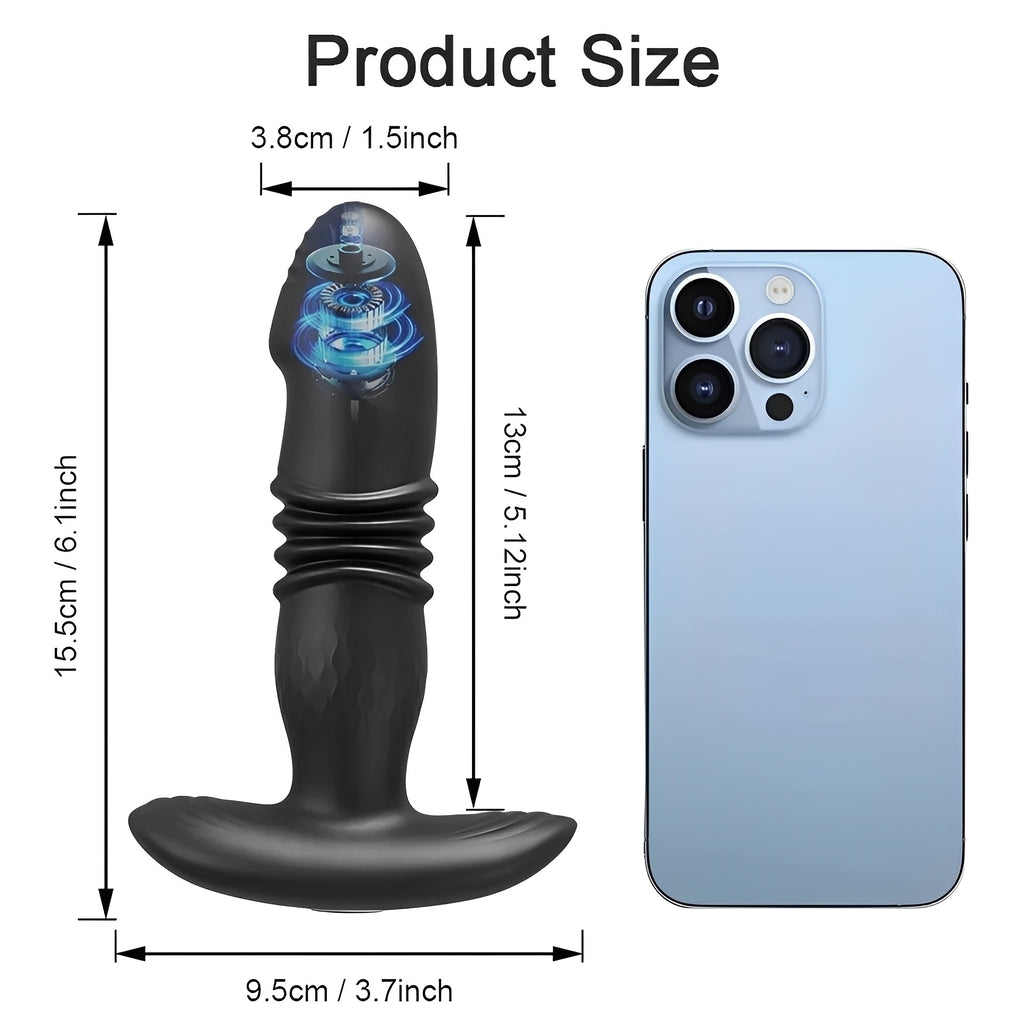 Vibrador com 10 modos de vibração (com controle remoto e pelo celular por aplicativo)