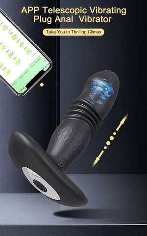 Vibrador com 10 modos de vibração (com controle remoto e pelo celular por aplicativo)