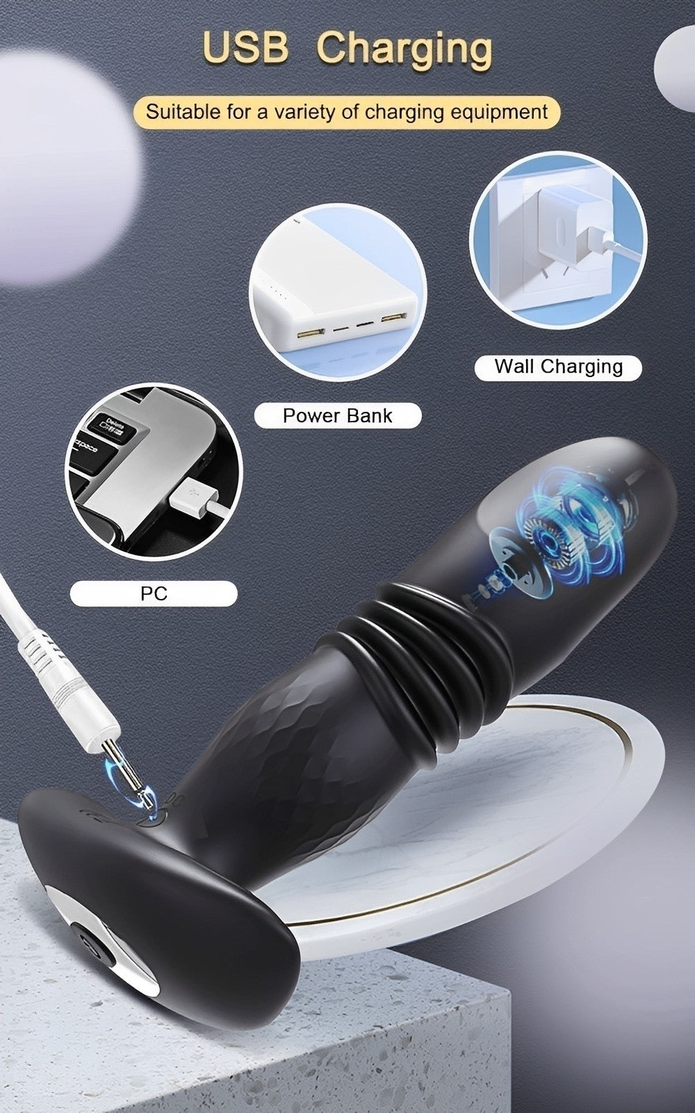 Vibrador com 10 modos de vibração (com controle remoto e pelo celular por aplicativo)