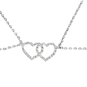 Body Chain Corações Duplos - Coleção Gold