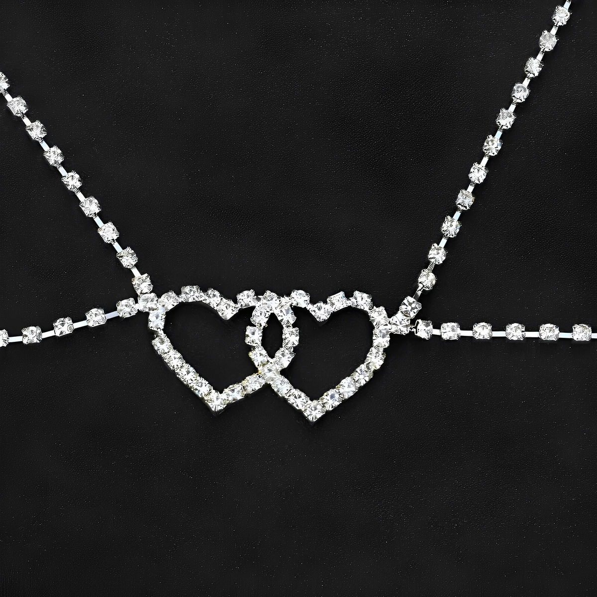 Body Chain Corações Duplos - Coleção Gold