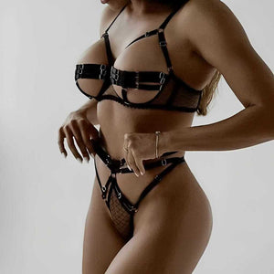 Lingerie com ligas de pernas