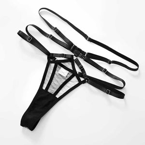 Lingerie com ligas de pernas
