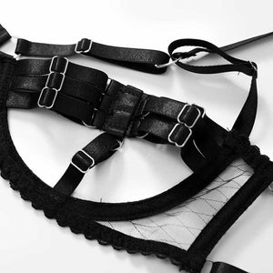 Lingerie com ligas de pernas