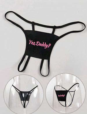 Calcinha fio dental com abertura em baixo