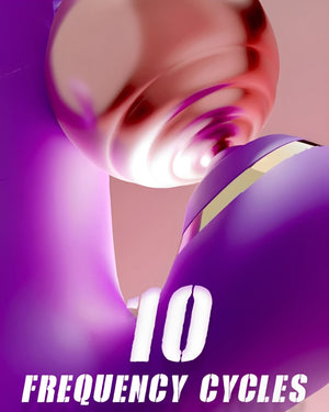 Detalhe da extensão e da ponta do vibrador roxo