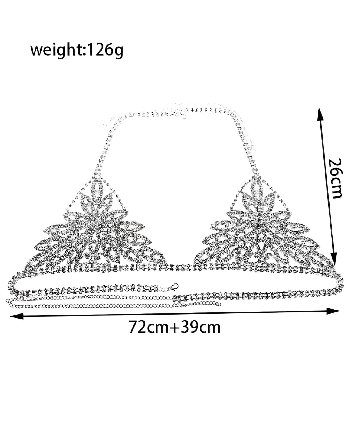 Sutiã de Strass Luxo Prata - Top Brilhante para Festa e Balada - Coleção Gold