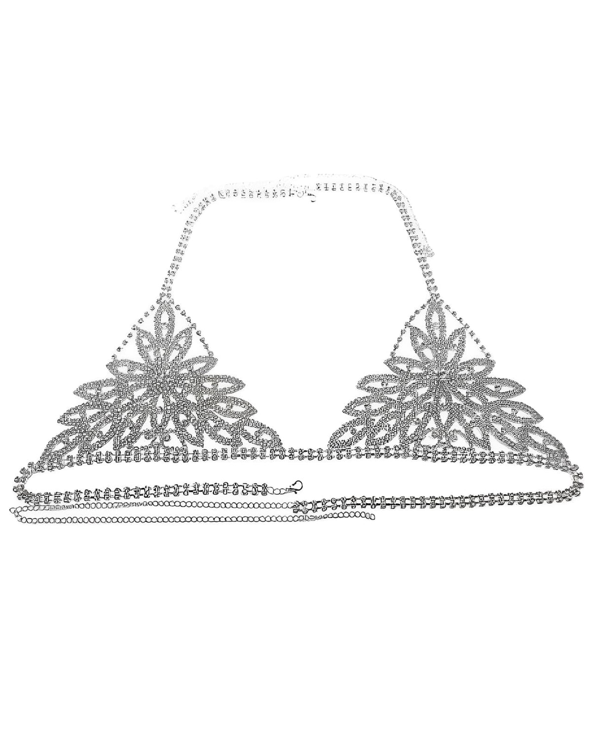 Sutiã de Strass Luxo Prata - Top Brilhante para Festa e Balada - Coleção Gold