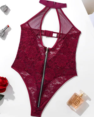 Body Roxo com Abertura Frontal em Zíper - Ousadia e Conforto para Mulheres Poderosas