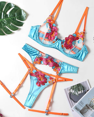 Conjunto Azul com Laranja - Atrevido, Vibrante e Irresistível!
