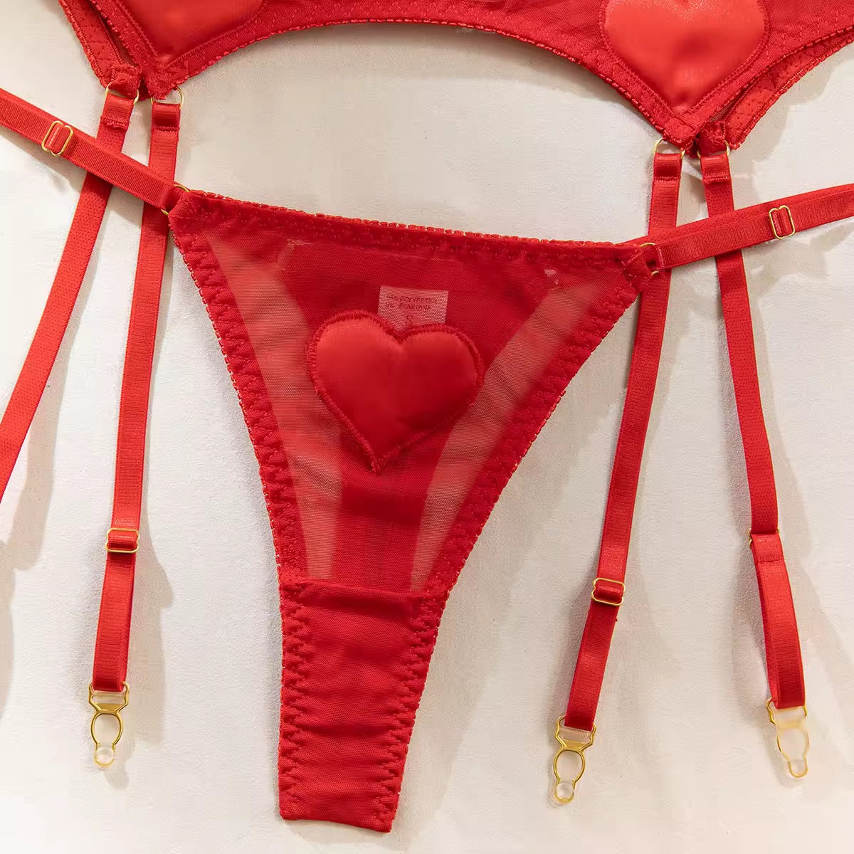 Conjunto Corações Vermelhos - Doce, Sensual e Apaixonante