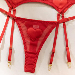 Conjunto Corações Vermelhos - Doce, Sensual e Apaixonante