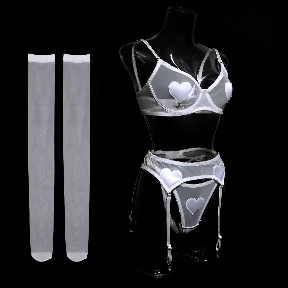 Conjunto Corações Vermelhos - Doce, Sensual e Apaixonante