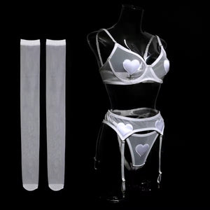 Conjunto Corações Vermelhos - Doce, Sensual e Apaixonante