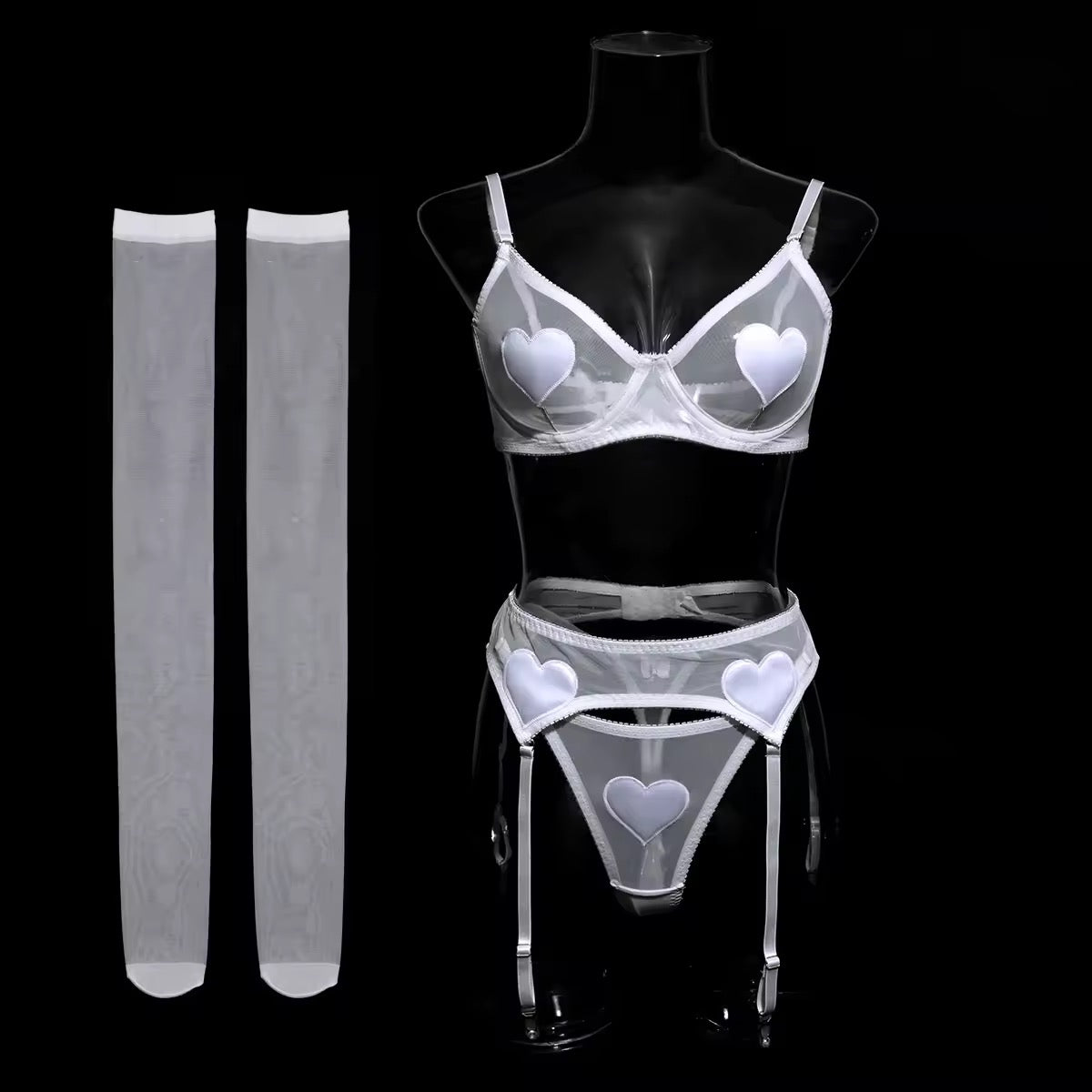 Conjunto Corações Vermelhos - Doce, Sensual e Apaixonante