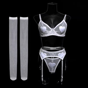 Conjunto Corações Vermelhos - Doce, Sensual e Apaixonante