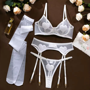 Conjunto Corações Vermelhos - Doce, Sensual e Apaixonante