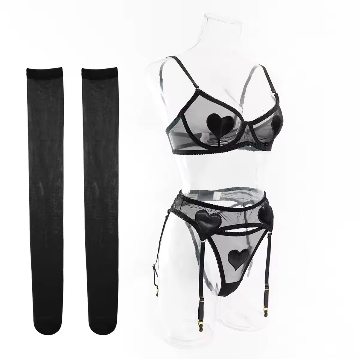 Conjunto Corações Vermelhos - Doce, Sensual e Apaixonante