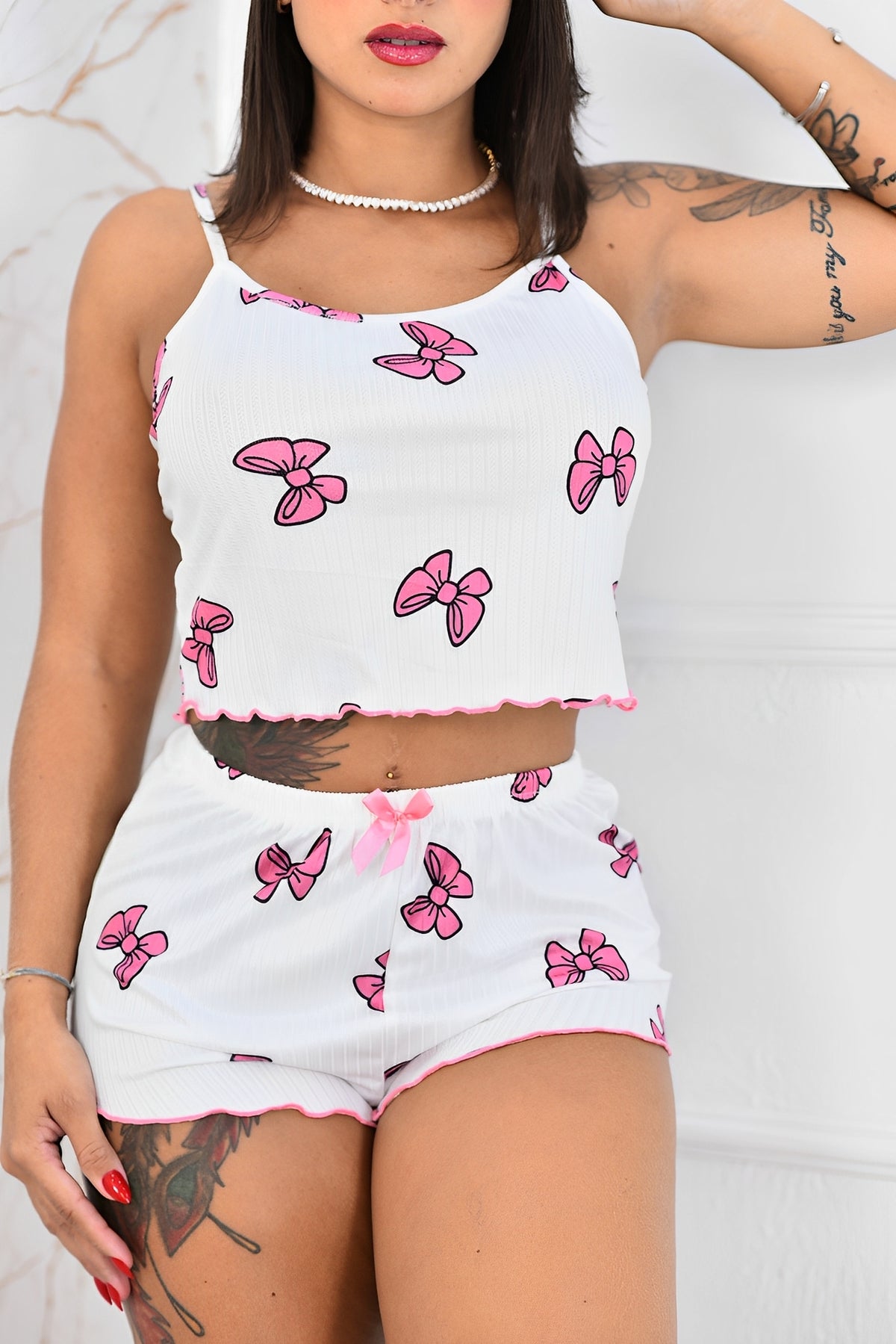 BabyDoll Laços Rosas - Fofo, Feminino e Extremamente Confortável