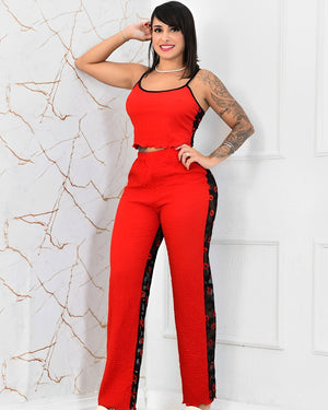 BabyDoll Vermelho Transparente Kiss - Atitude e Conforto para Noites Frias