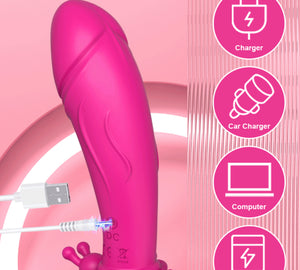 Vibrador Borboleta Vestível com Estimulador - 10 Modos de Vibração