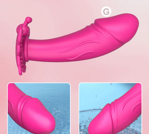 Vibrador Borboleta Vestível com Estimulador - 10 Modos de Vibração