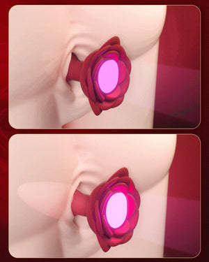 Plug Vibrador Rosa 360° com Controle Remoto