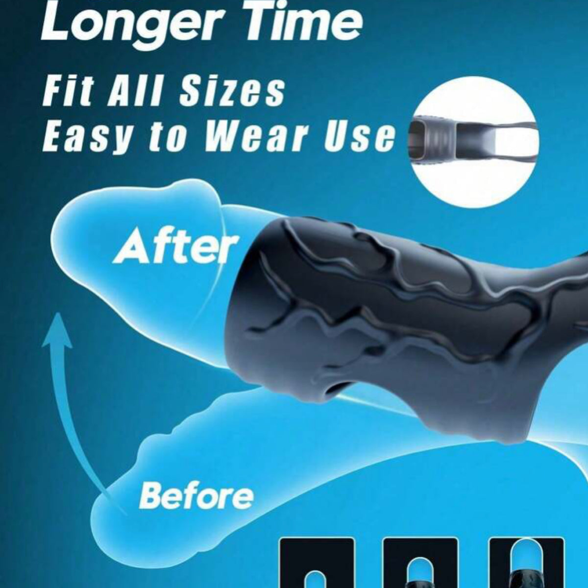 Extensor masculino Vibratório Recarregável