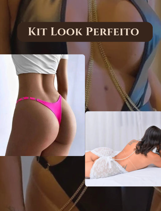 Kit Luxury Encanto - Camisola Transparente com Calcinha Fio Dental