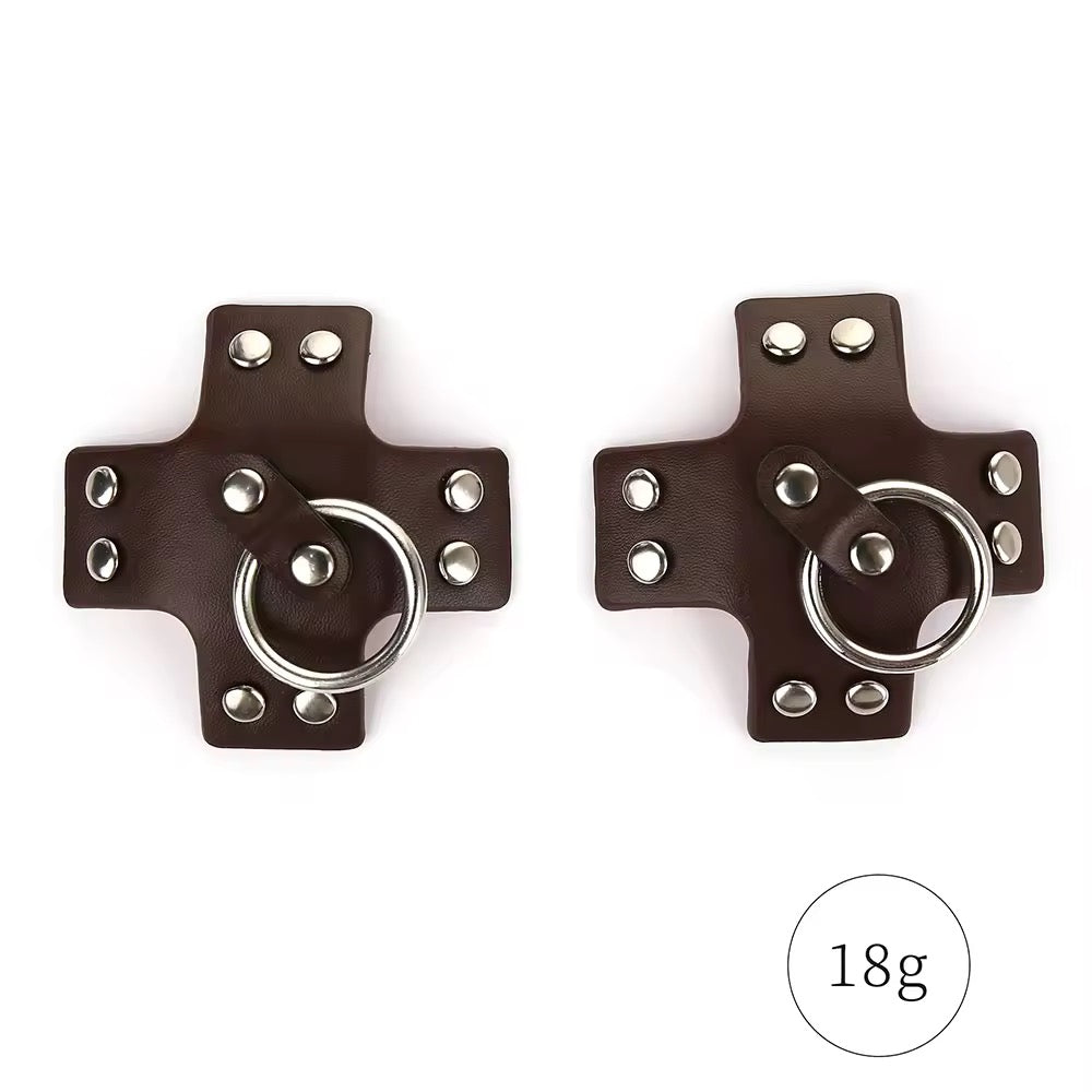 Tapa seios preto com Argola Central