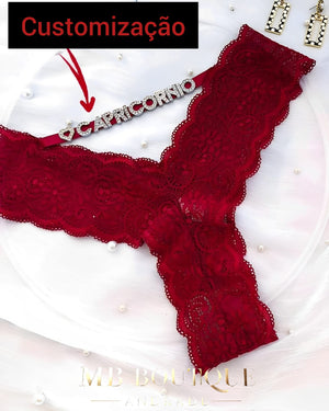 Calcinha de Renda Personalizada com Nome - Encanto