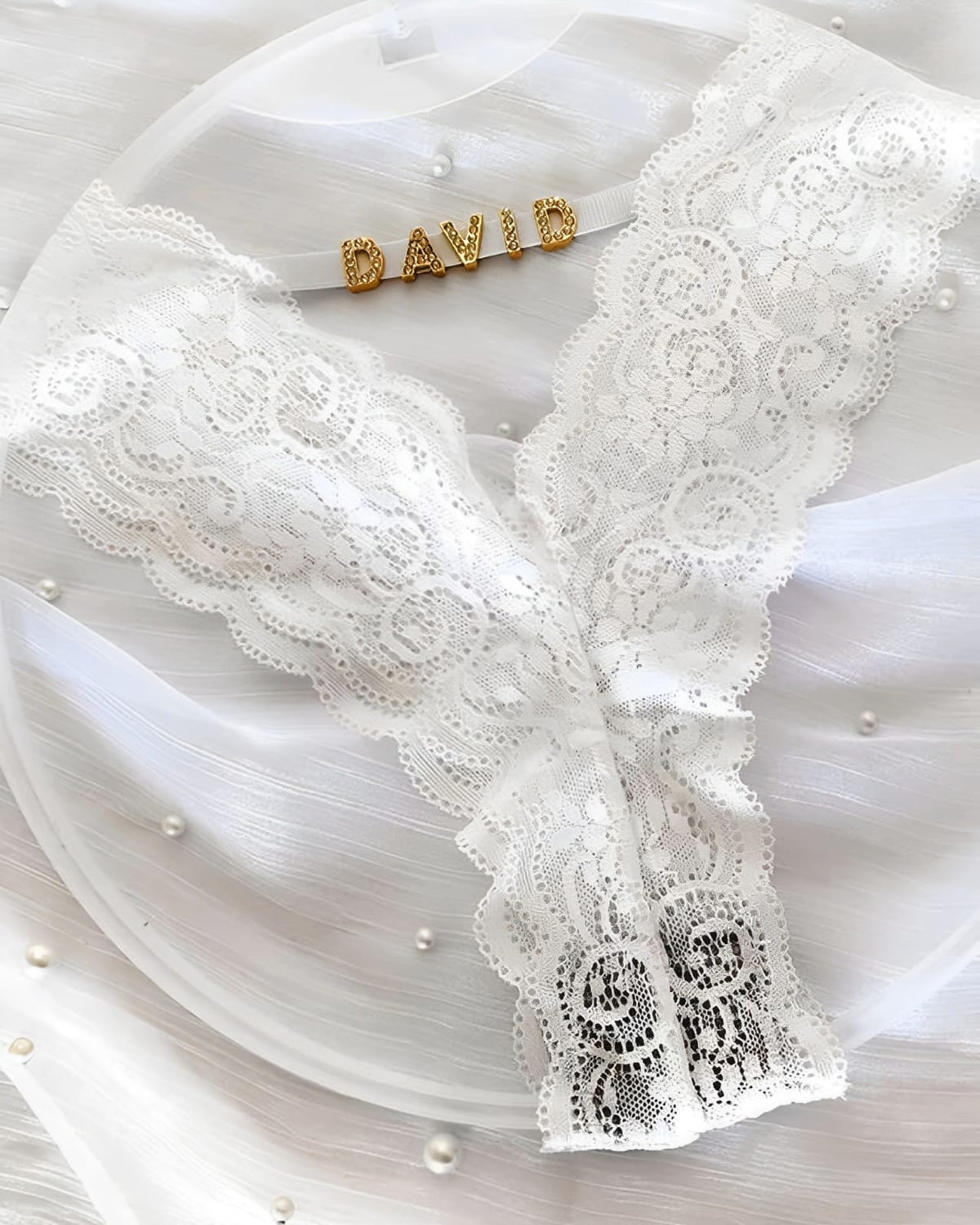 Calcinha de Renda Personalizada com Nome - Encanto Exclusivo