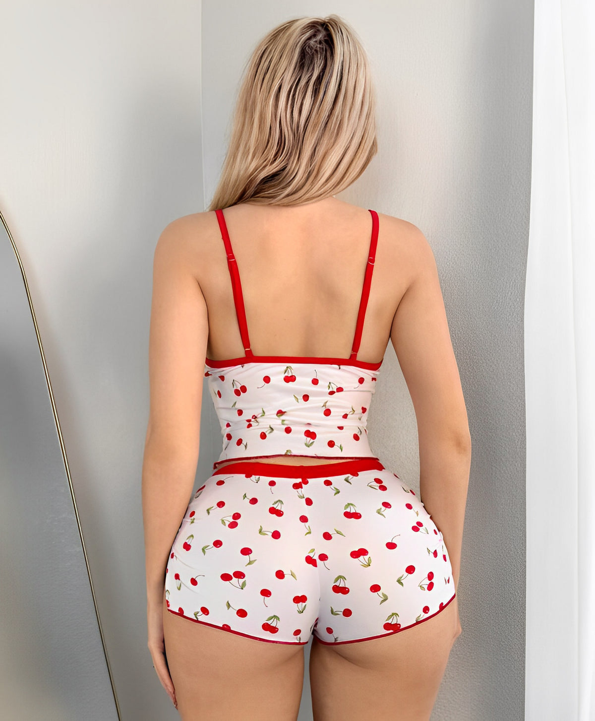 Baby Doll Estampa de Cerejas - Doçura e frescor em cada detalhe