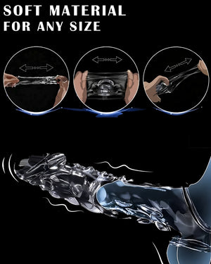Detalhe da flexibilidade do extensor transparente
