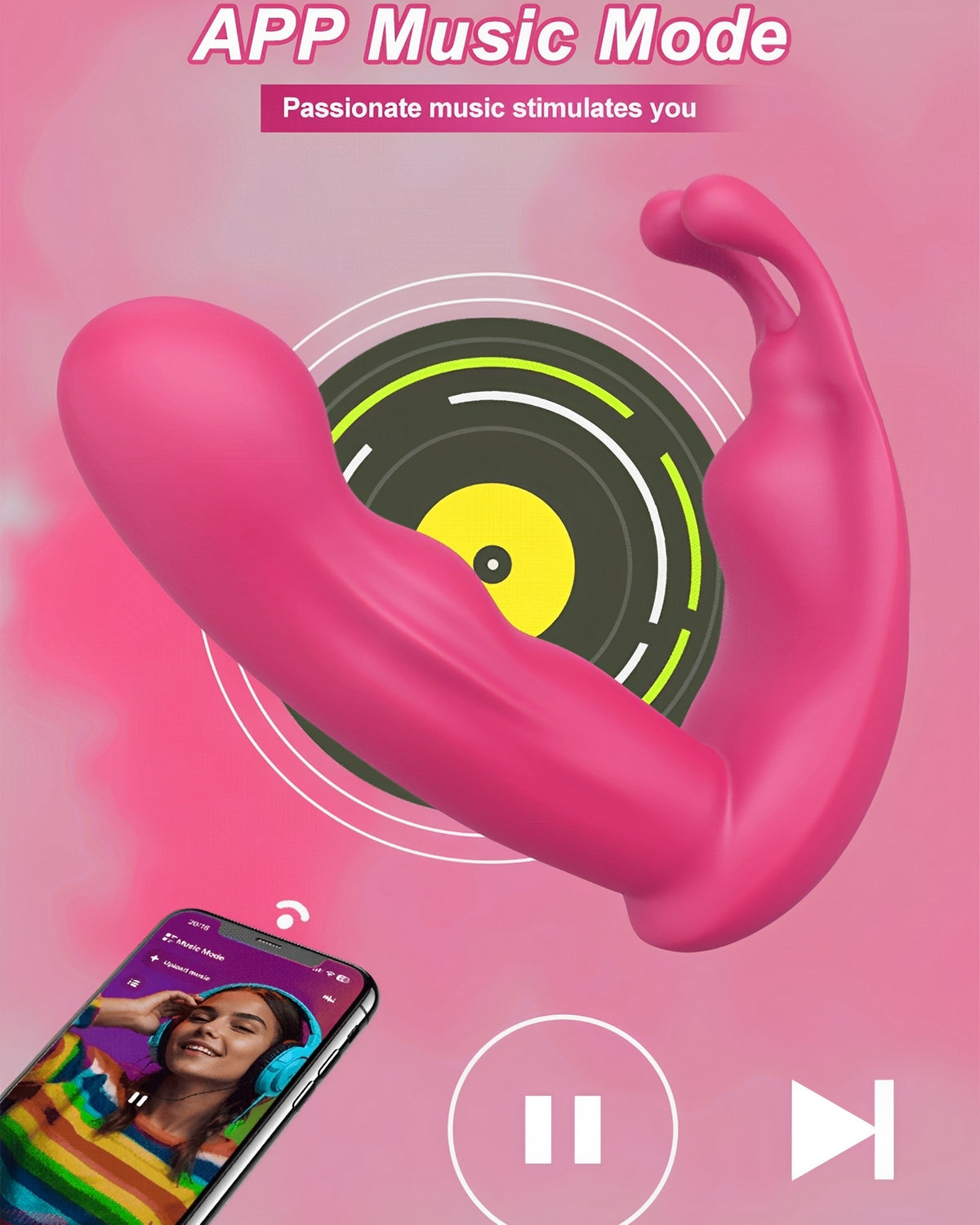 Acessório Vibrador Vestível com Controle por App