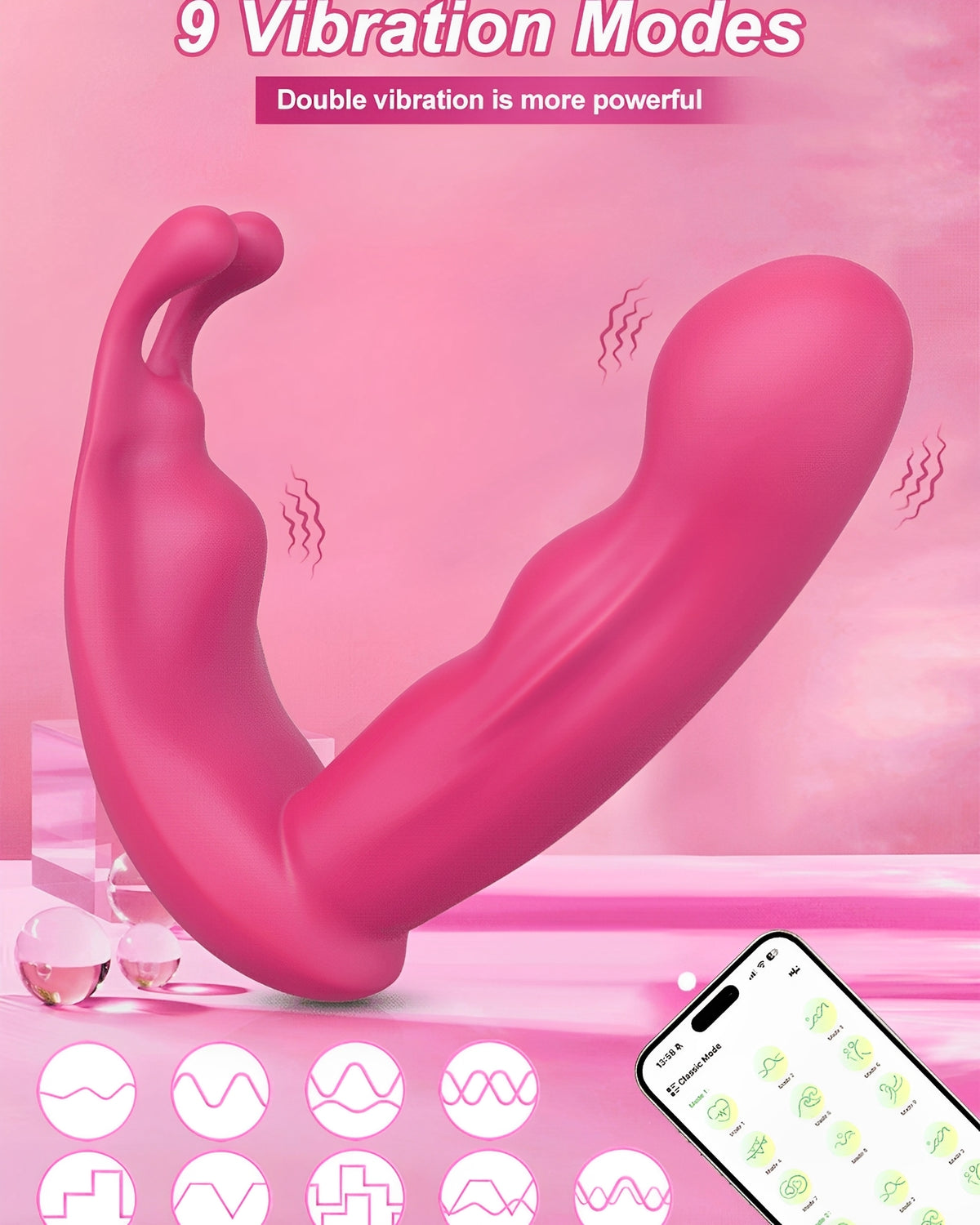 Acessório Vibrador Vestível com Controle por App
